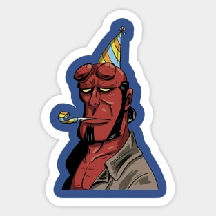 Hellboy Birthday Sticker